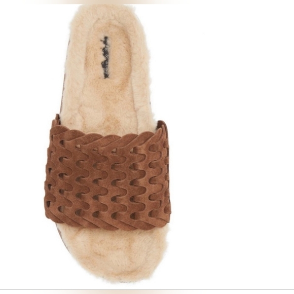 rag & bone Bailey Suede Sherpa-Lined Slides - Picture 10 of 14